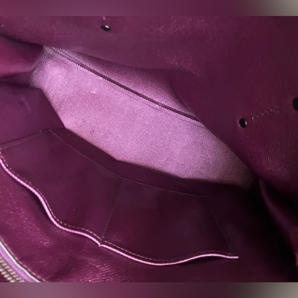 Coach Pebbled Leather Tote in Plum - Picture 14 of 16